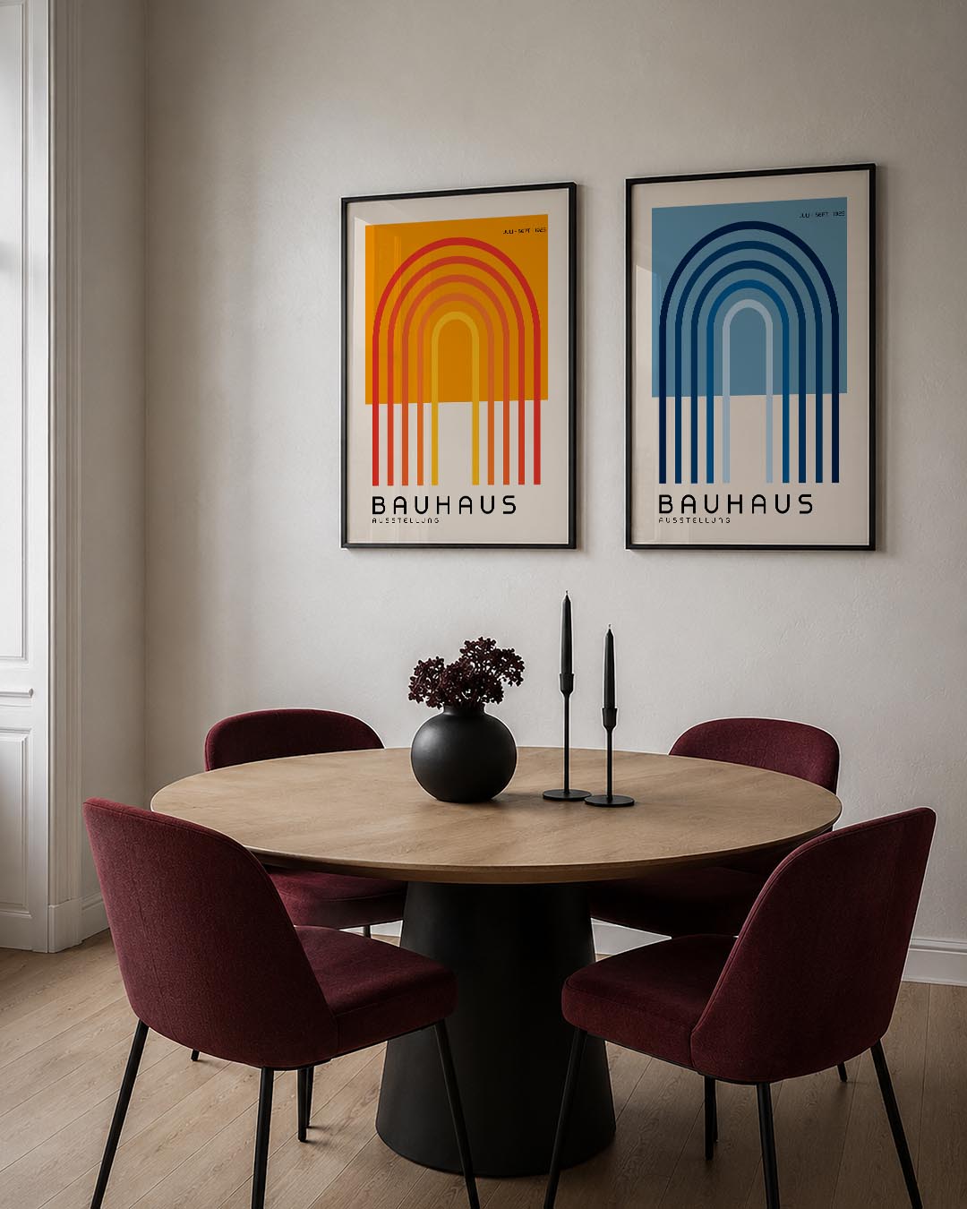 Kleurrijke booglijnen Posterset