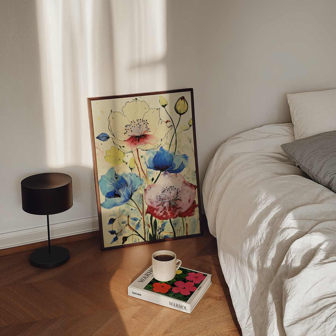 Bloemenpracht op Canvas Poster-WallArtistic