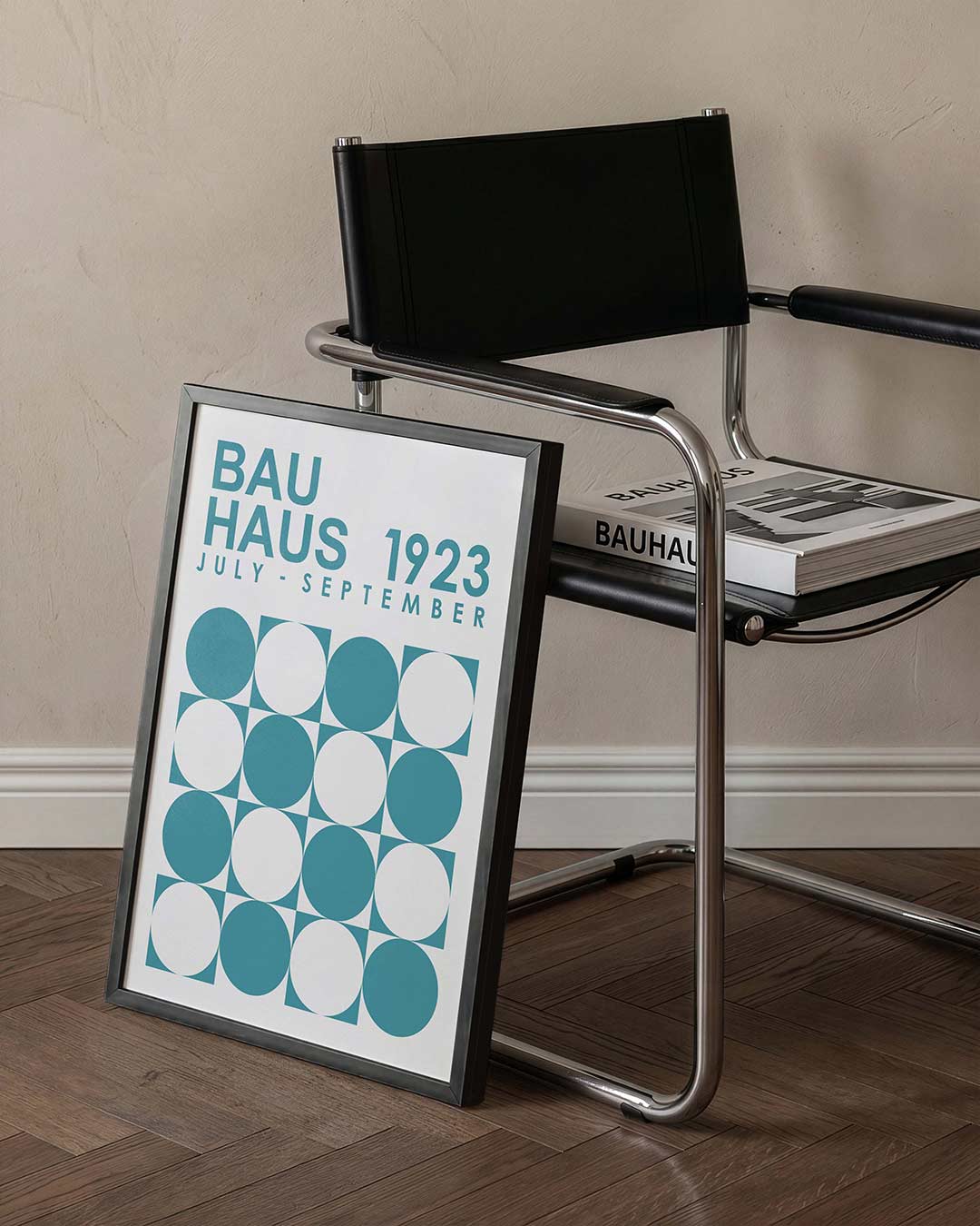 Cirkelritme blauw Poster