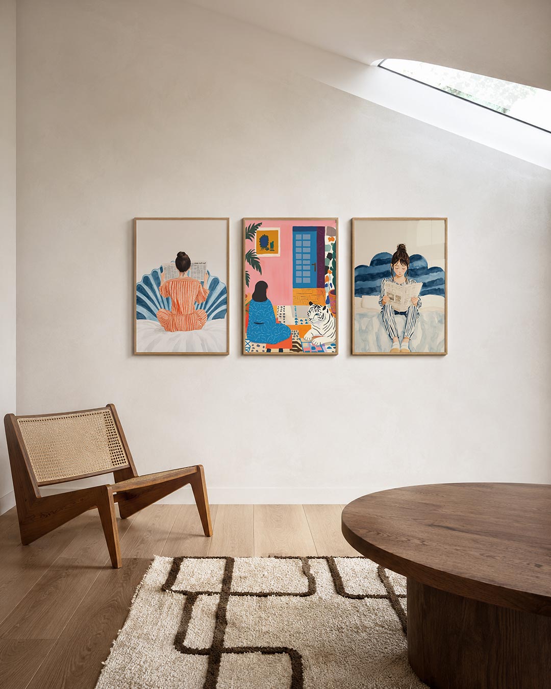 Kleurrijke lezing Posterset
