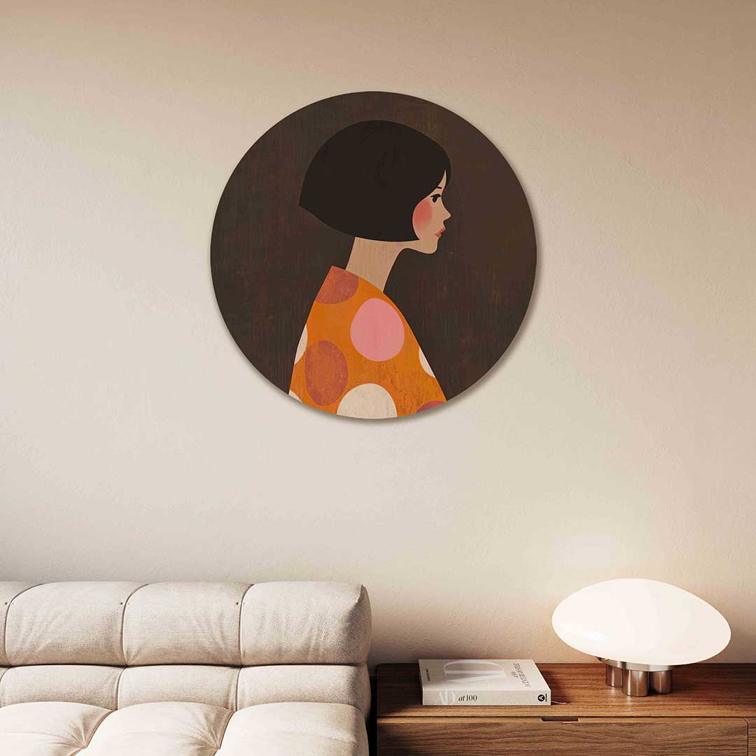 Vrouwelijk profiel Muurcirkel