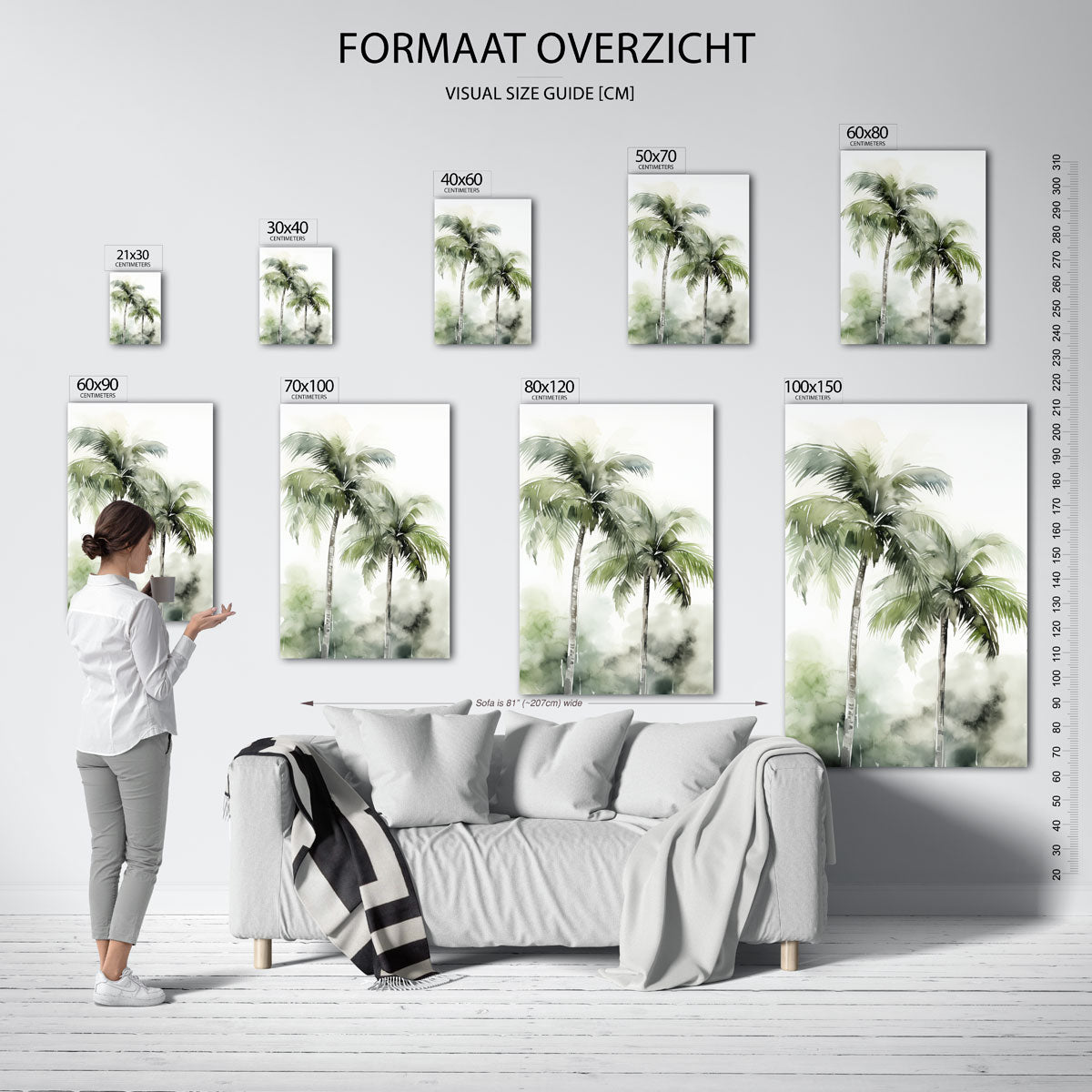 Tropische palmbomen Poster