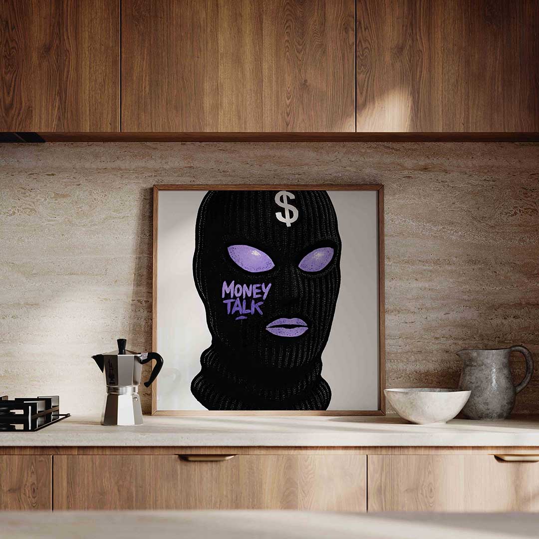 Ski masker met tekst Poster