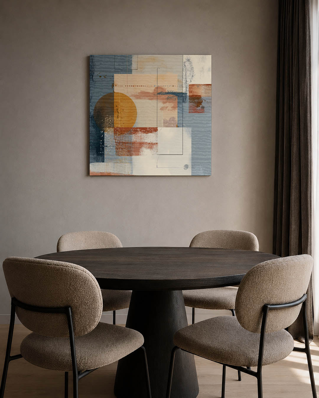 Geometrische kleurencompositie Kunstwerk