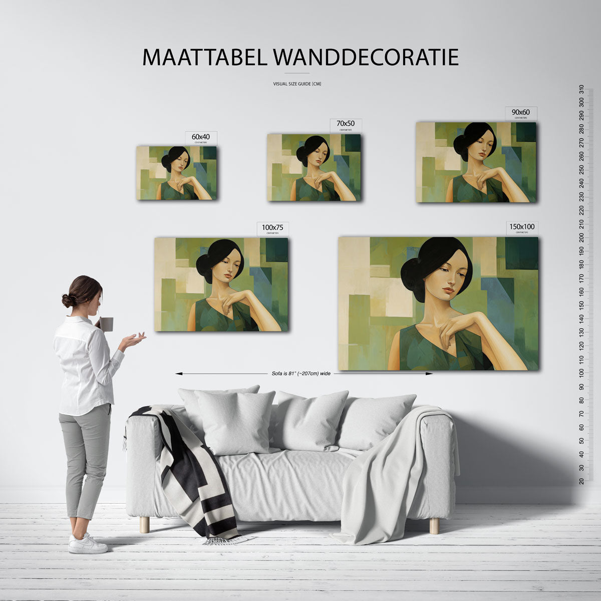 Vrouwelijk portret Kunstwerk