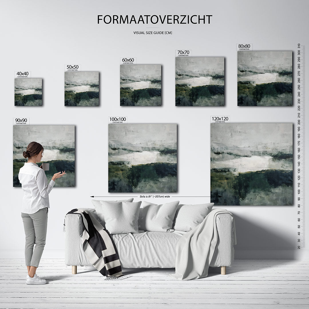 Verstilde landschapstinten Kunstwerk