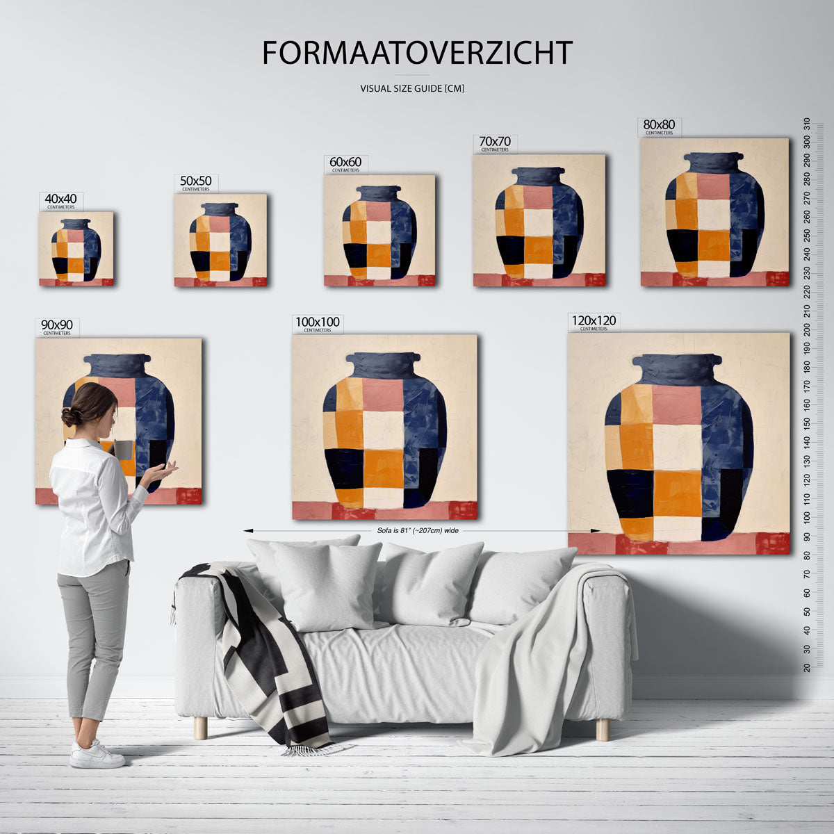 Vaas met blokken Poster