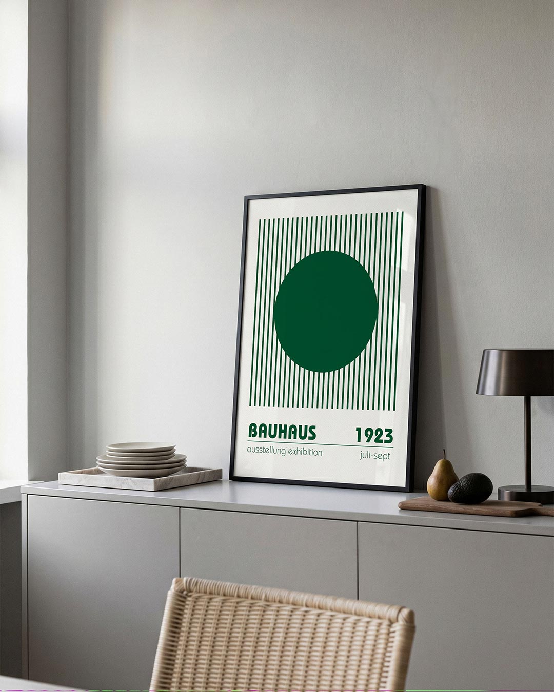 Lijnen en cirkel Poster