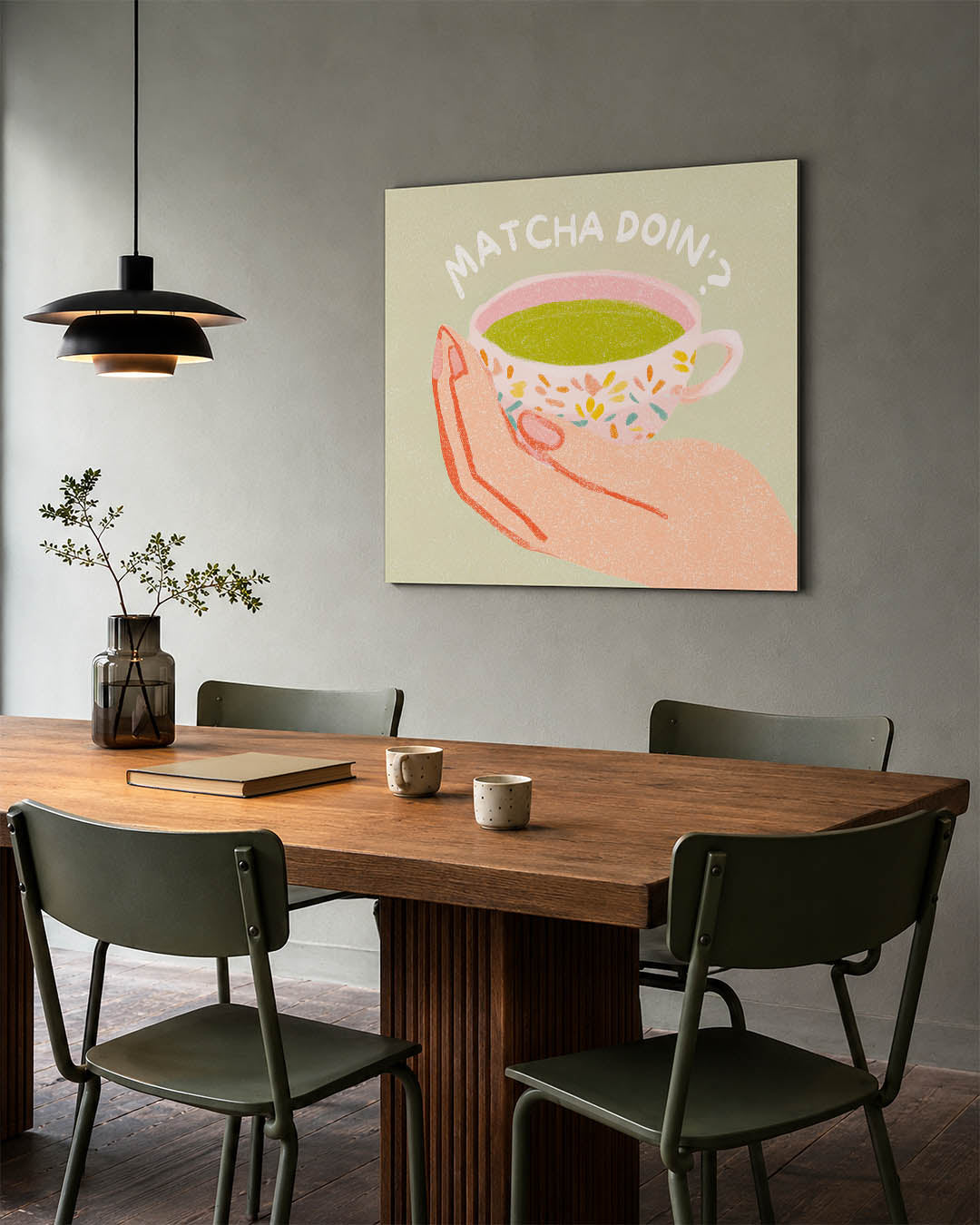 Vrolijke theekop illustratie Kunstwerk