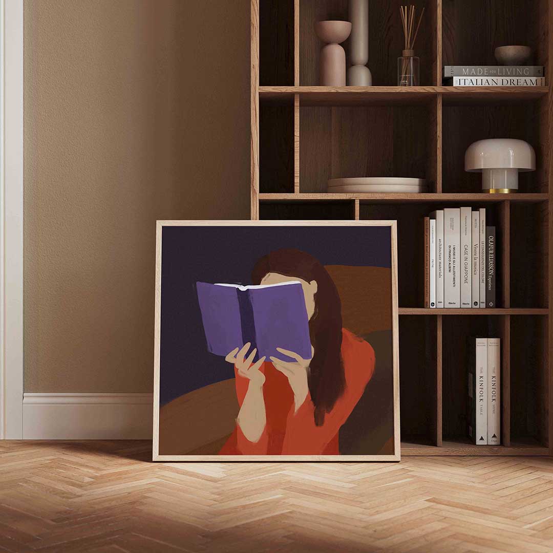 Lezende vrouw Poster