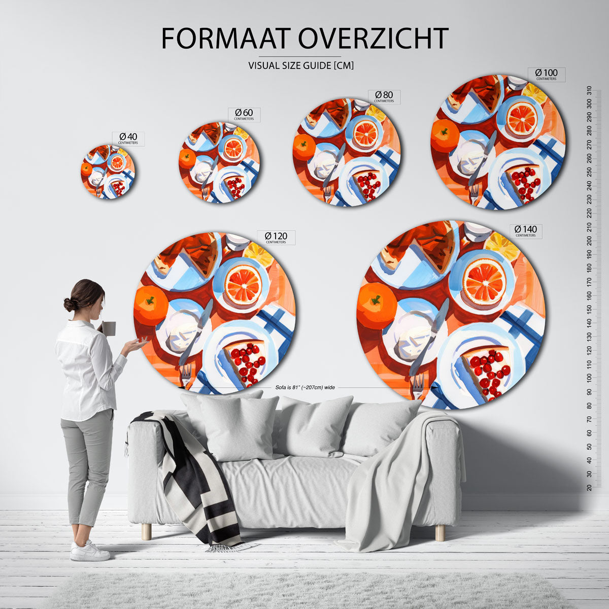 Ontbijt tafel Muurcirkel