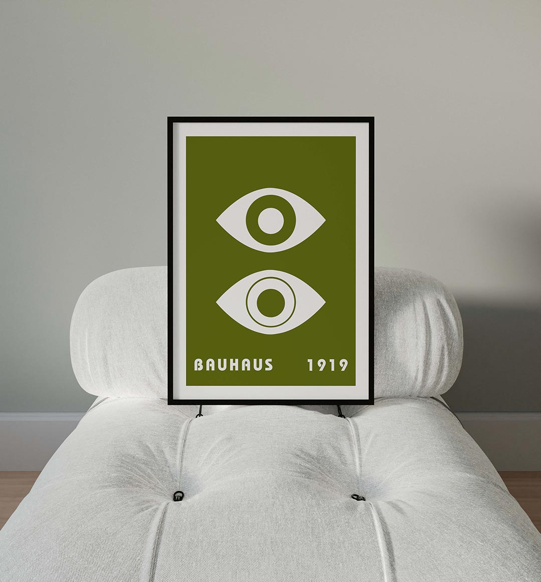 Oogvormen en tekst Poster