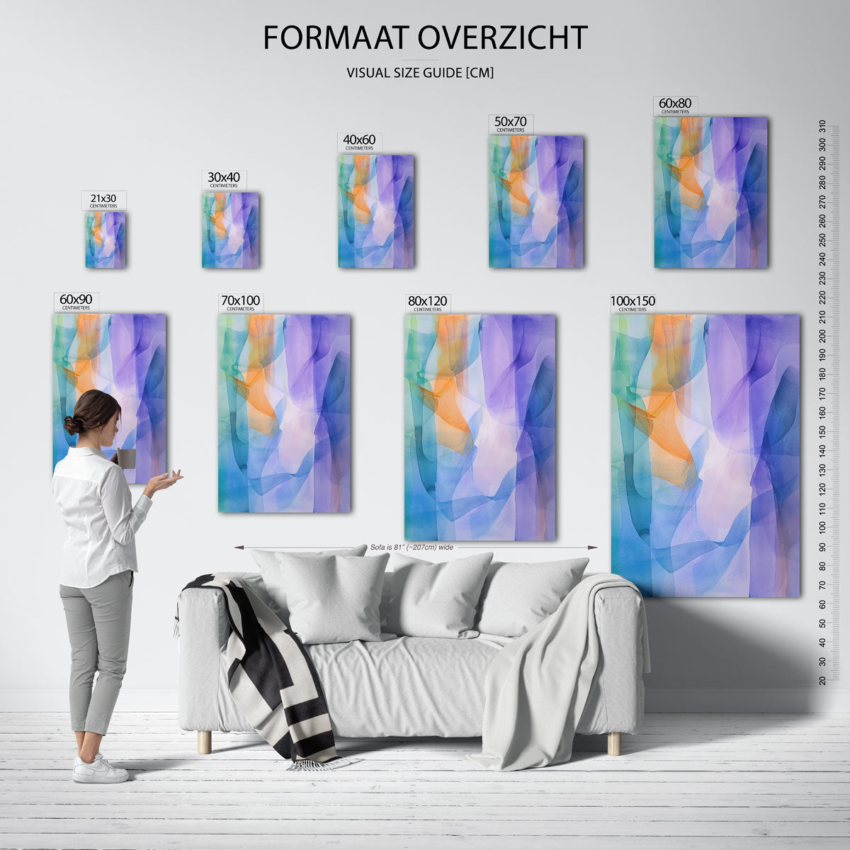 Abstracte kleurencompositie Poster