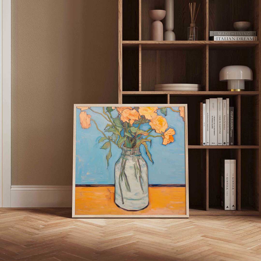 Bloemen in vaas Poster