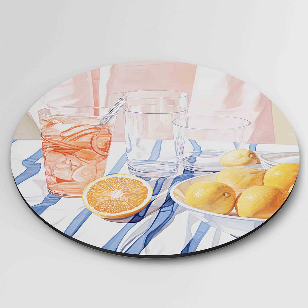 Citrus en glazen Muurcirkel