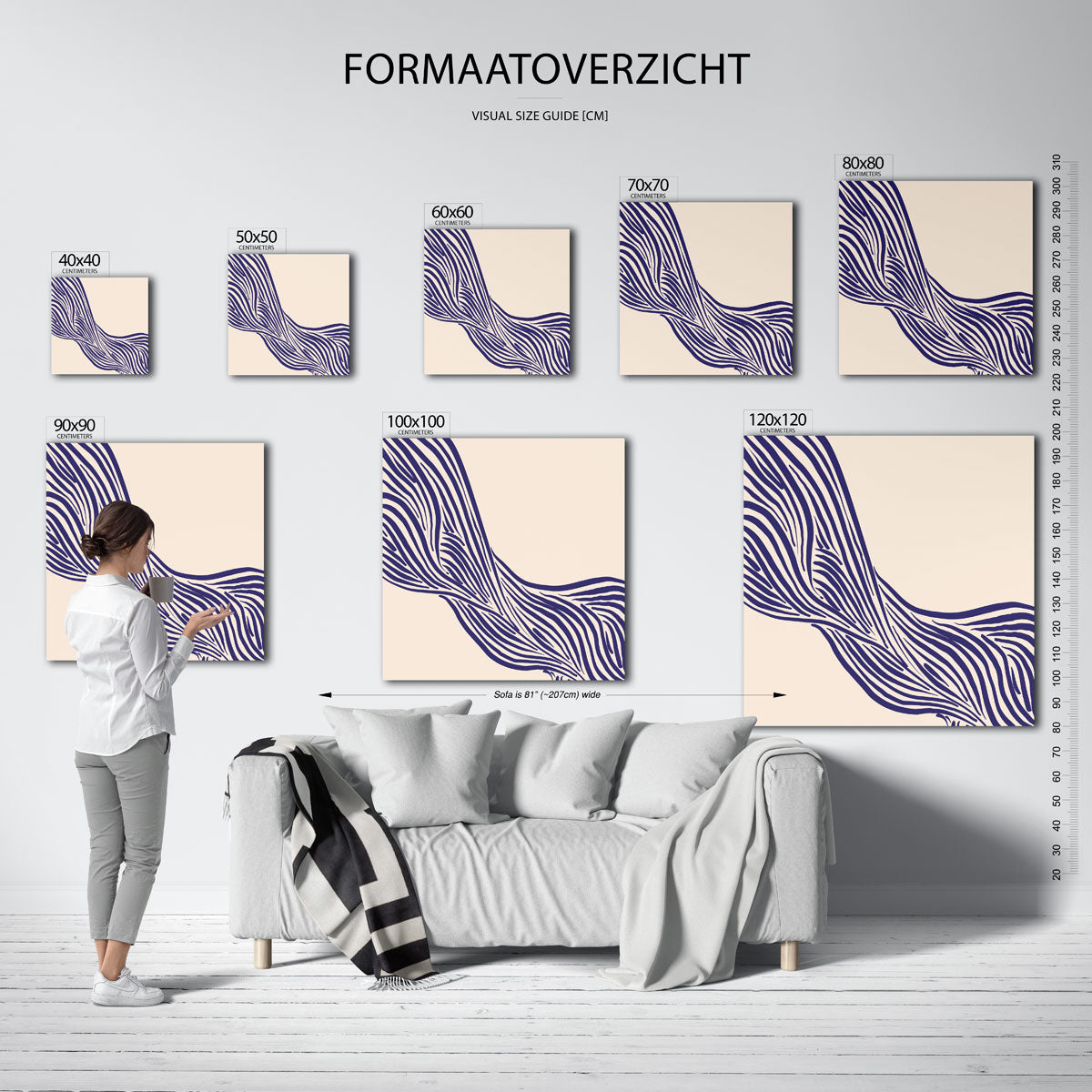 Golvende lijnen Poster