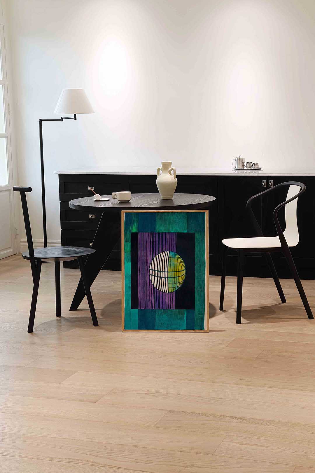 Cirkel met lijnen Poster
