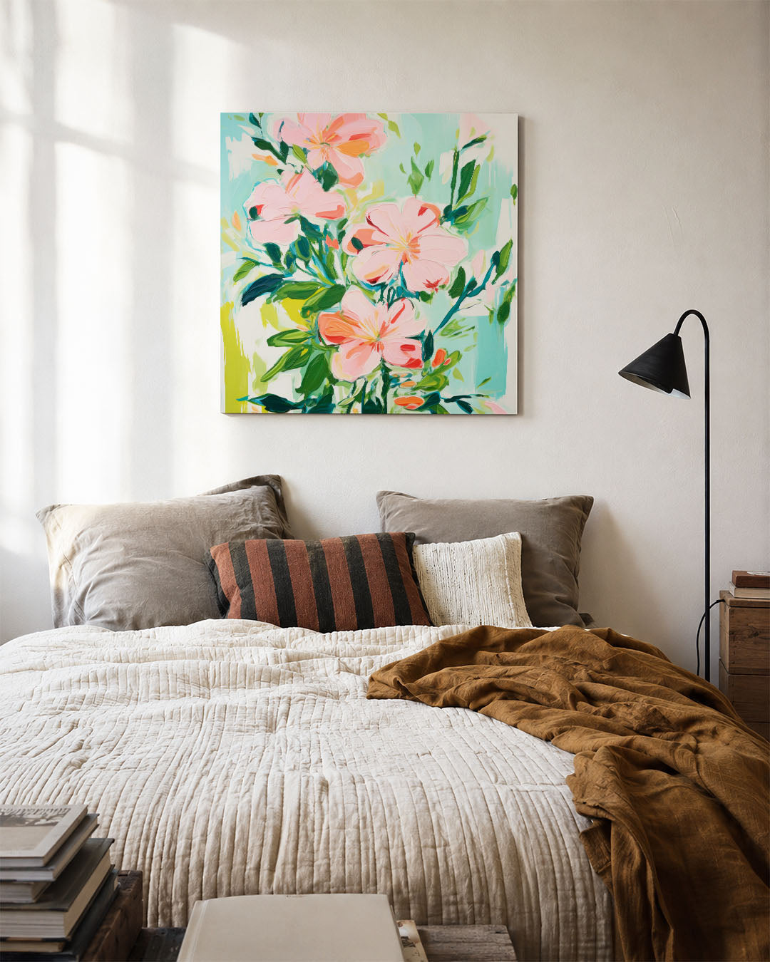 Bloemrijke expressie Kunstwerk