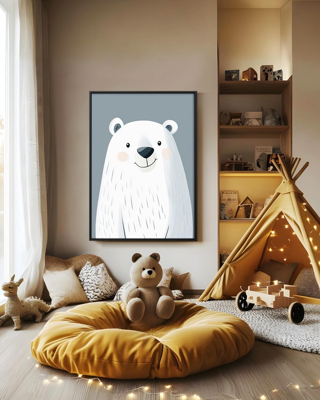 Vrolijke ijsbeer illustratie Kunstwerk