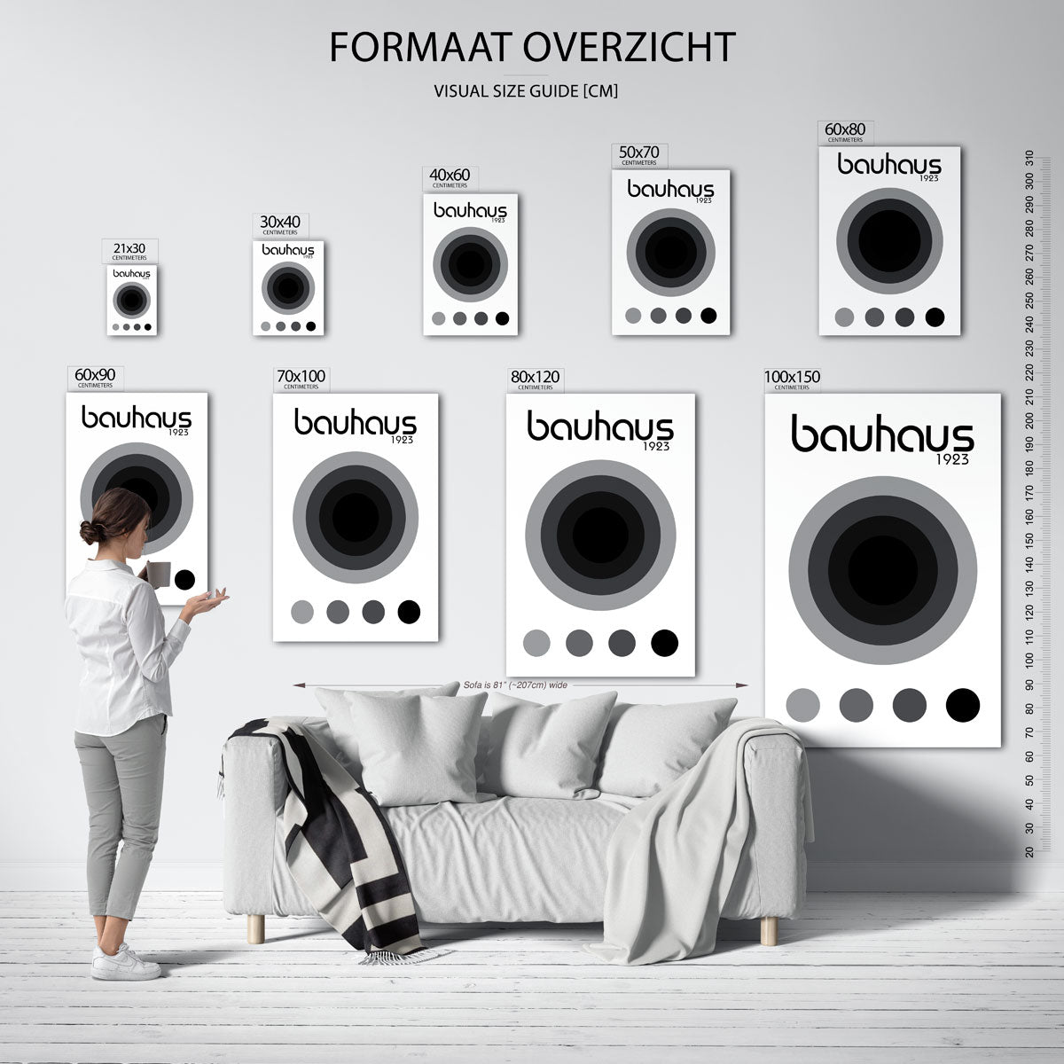 Cirkelvormen en lijnen Poster