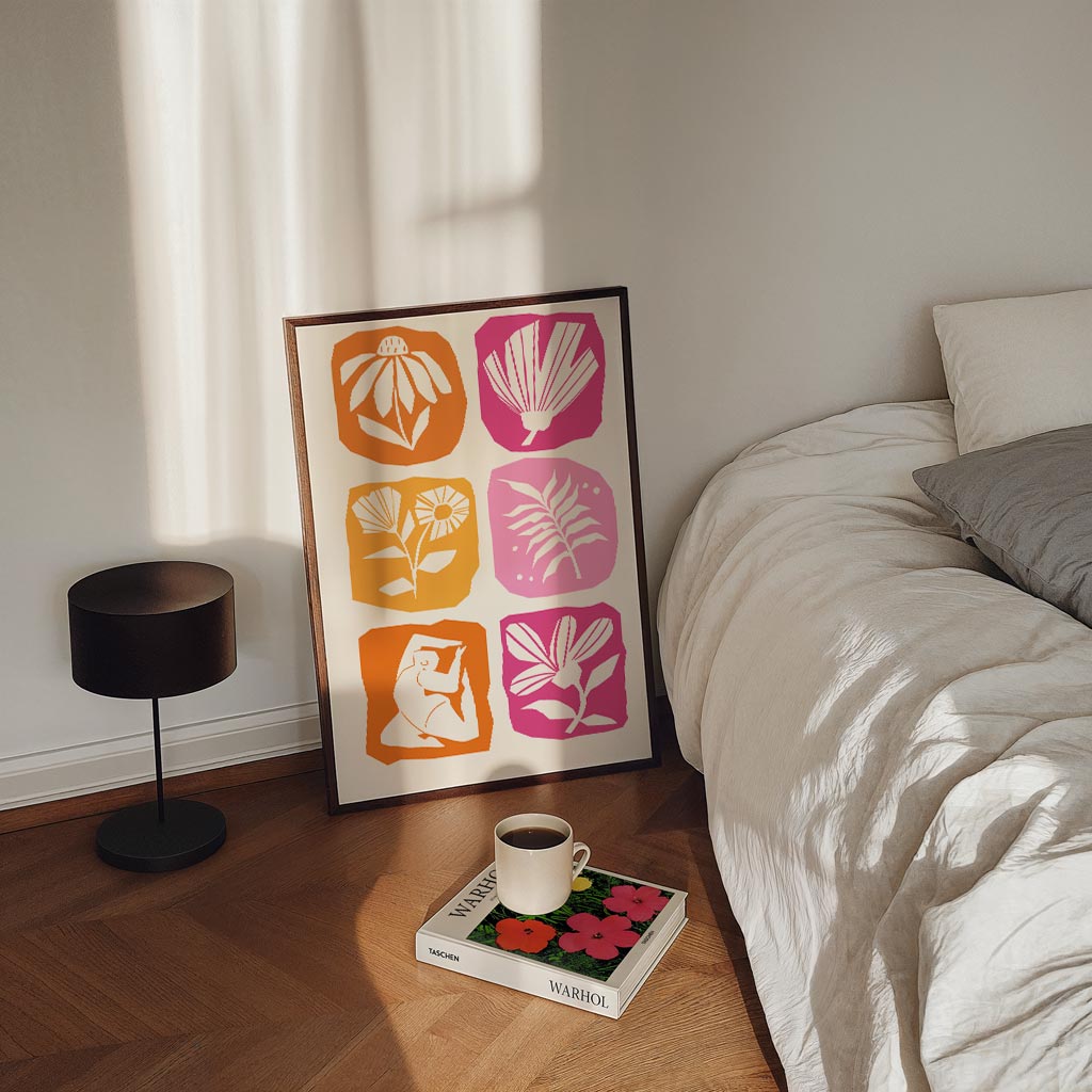 Bloemenpracht en Elegante Vormen Poster-WallArtistic