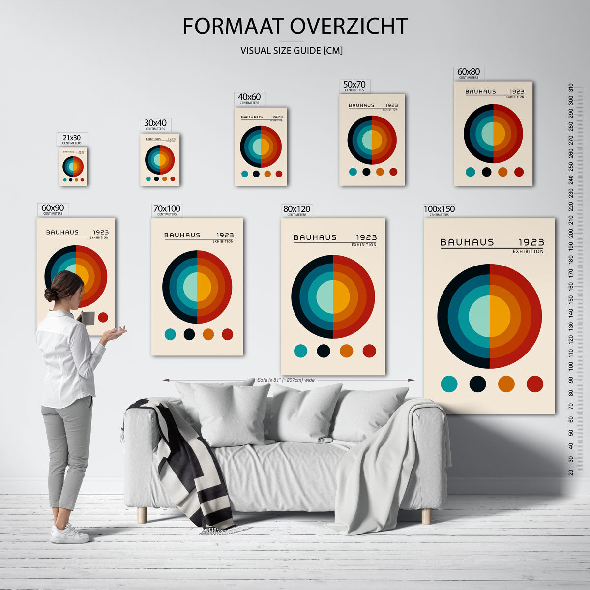 Cirkelvormen en kleur Poster
