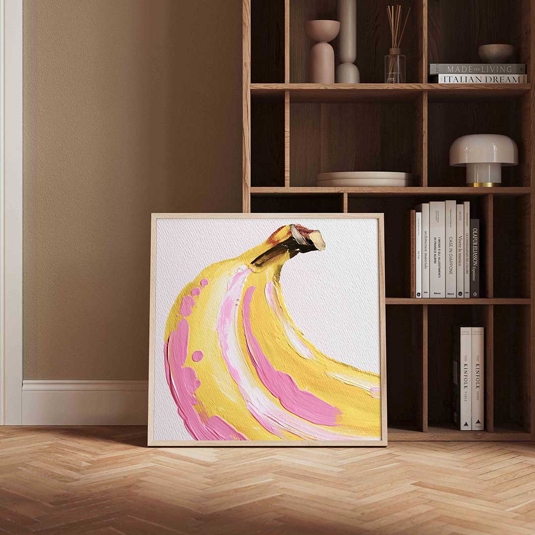 Banaan met roze accenten Poster