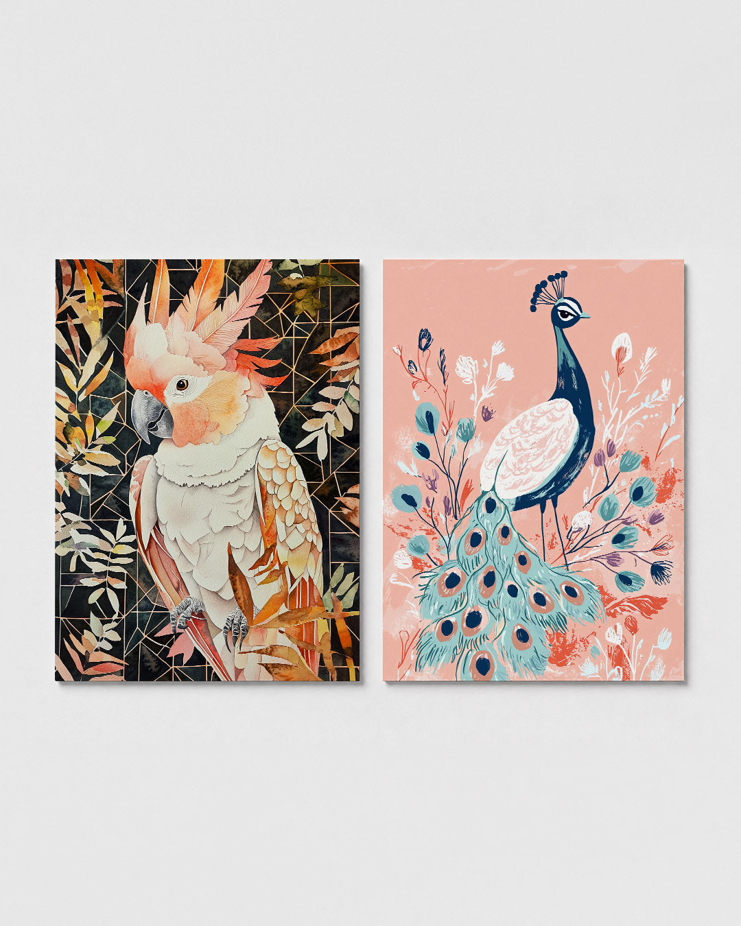 Vogels en lijnen Posterset
