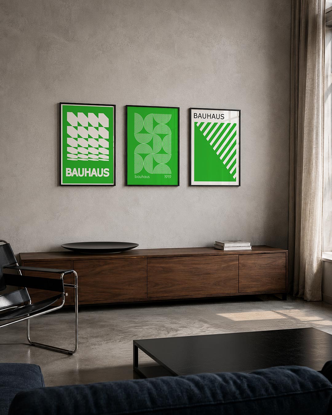 Groene vlakkenritme Posterset