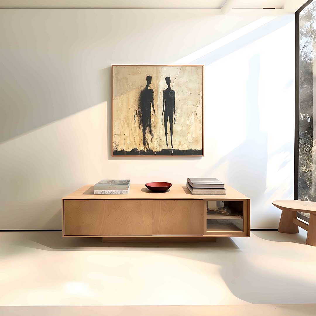 Twee silhouetten Poster