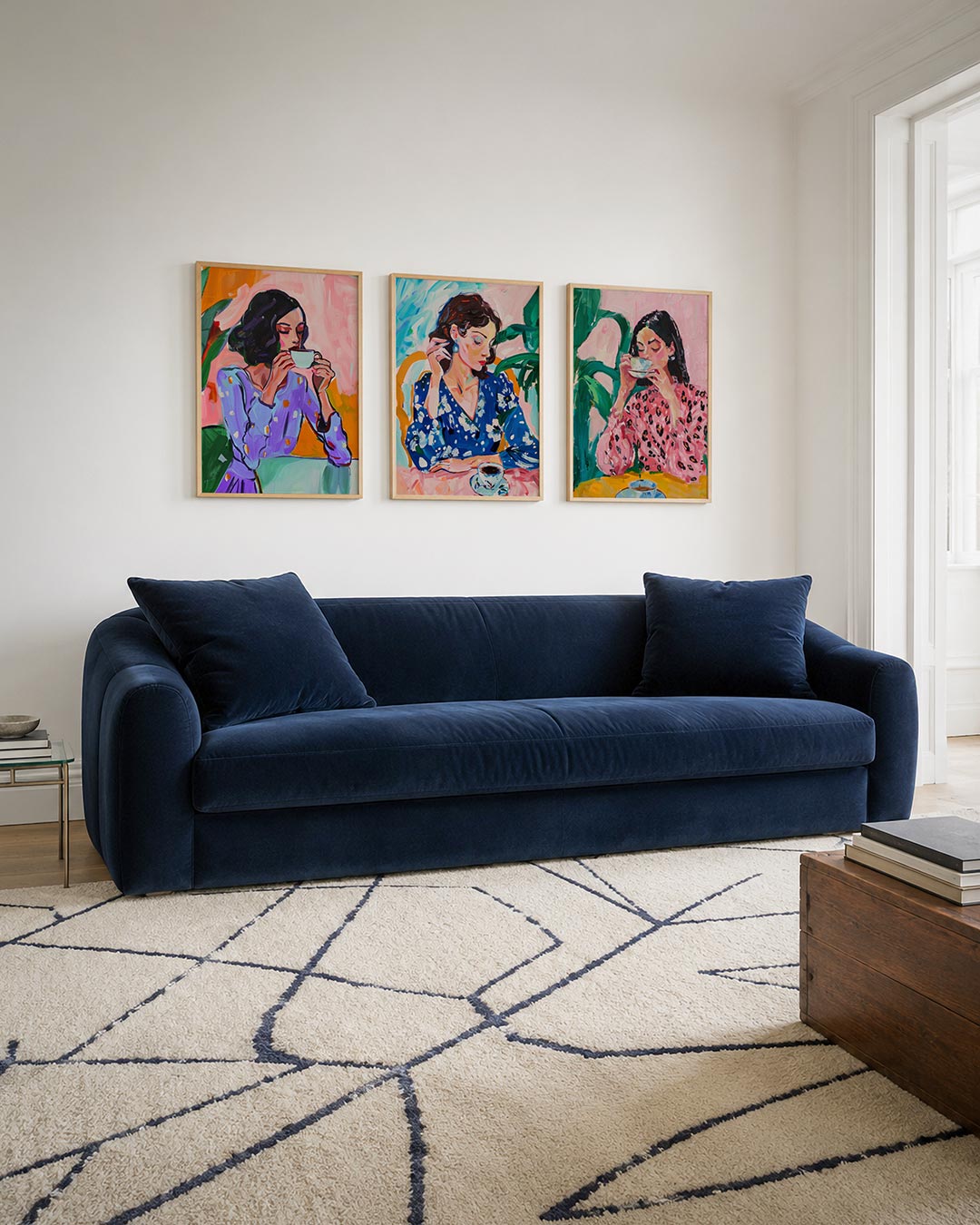 Kleurrijke koffiepauze Posterset