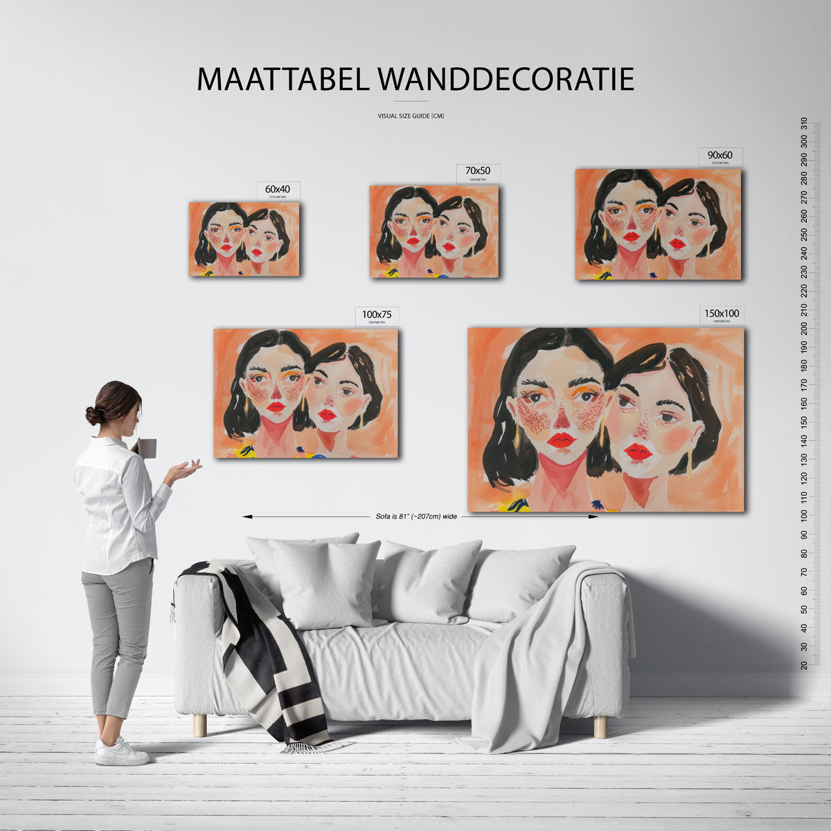 Expressieve portretten Kunstwerk