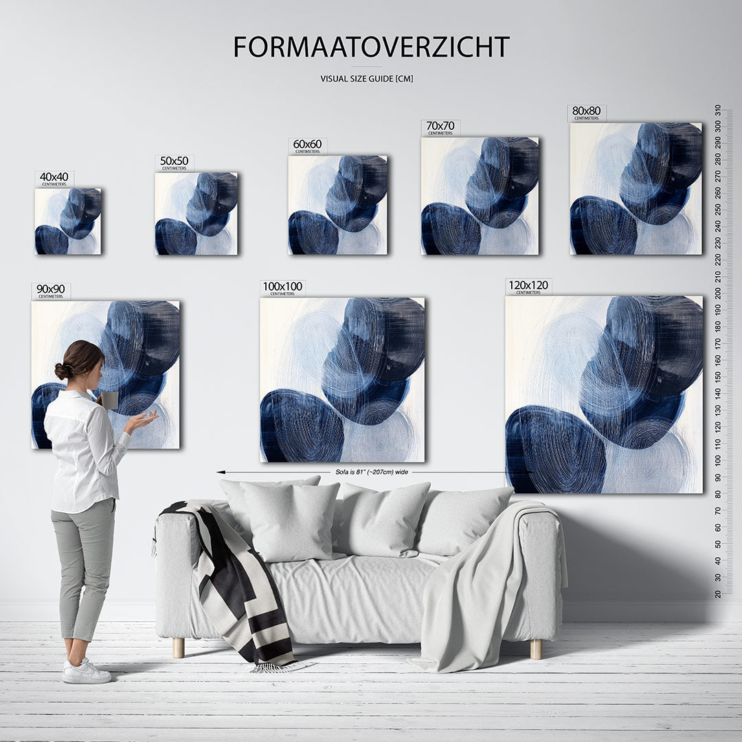 Organische lijnen compositie Kunstwerk