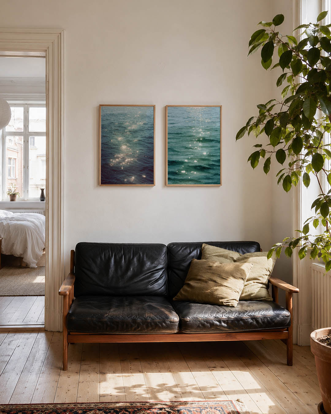 Sprankelend wateroppervlak Posterset