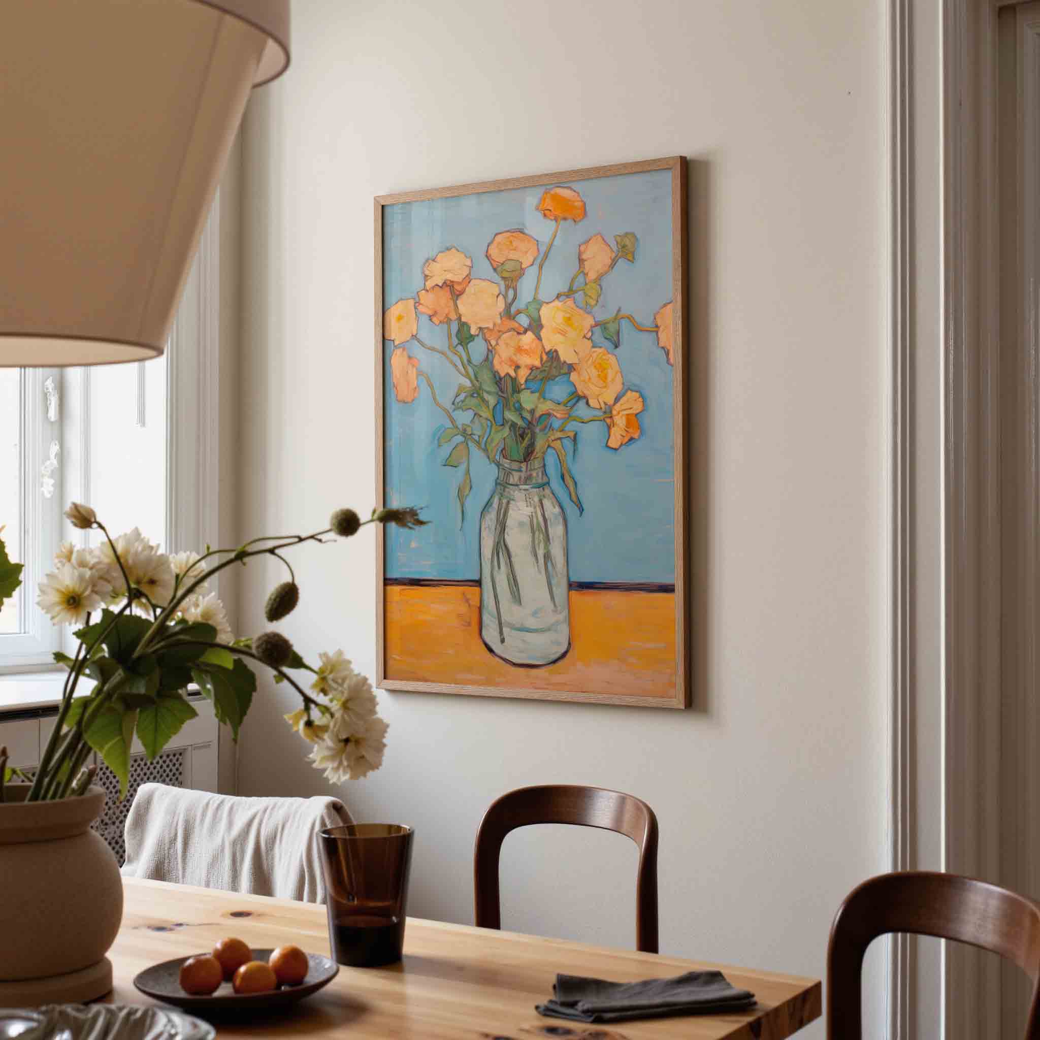 Bloemen in vaas Poster