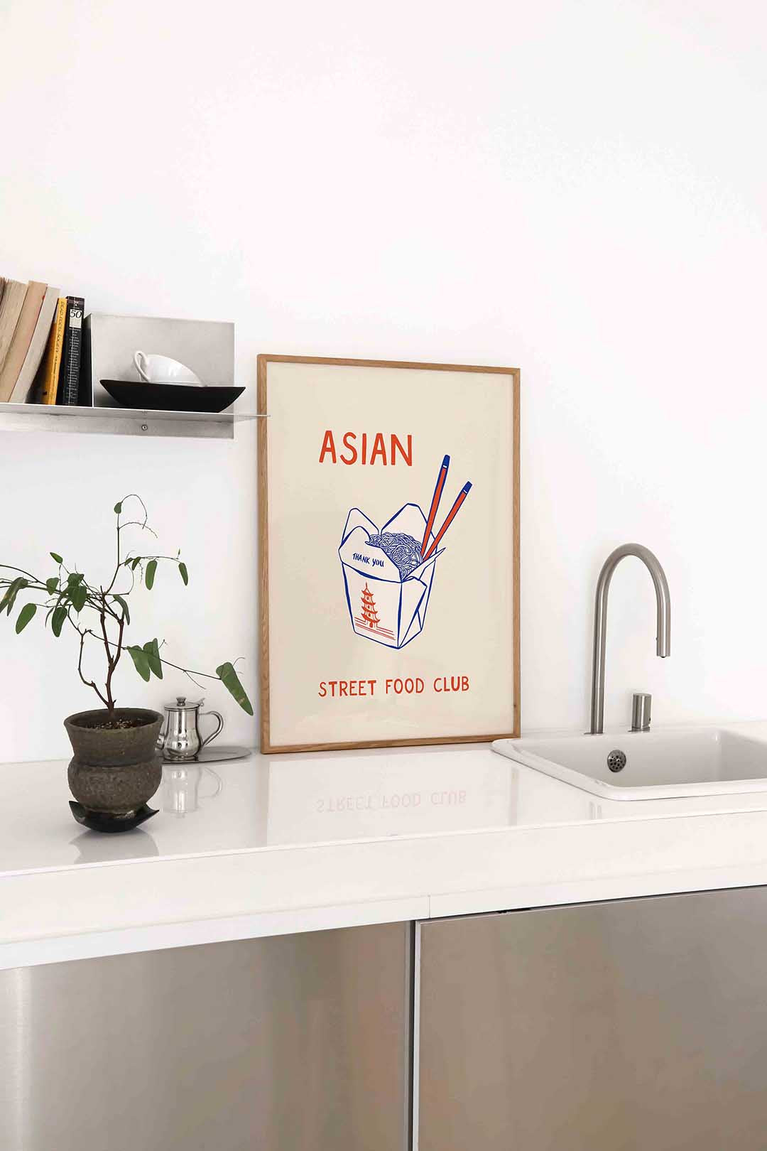 Aziatische street food club Poster