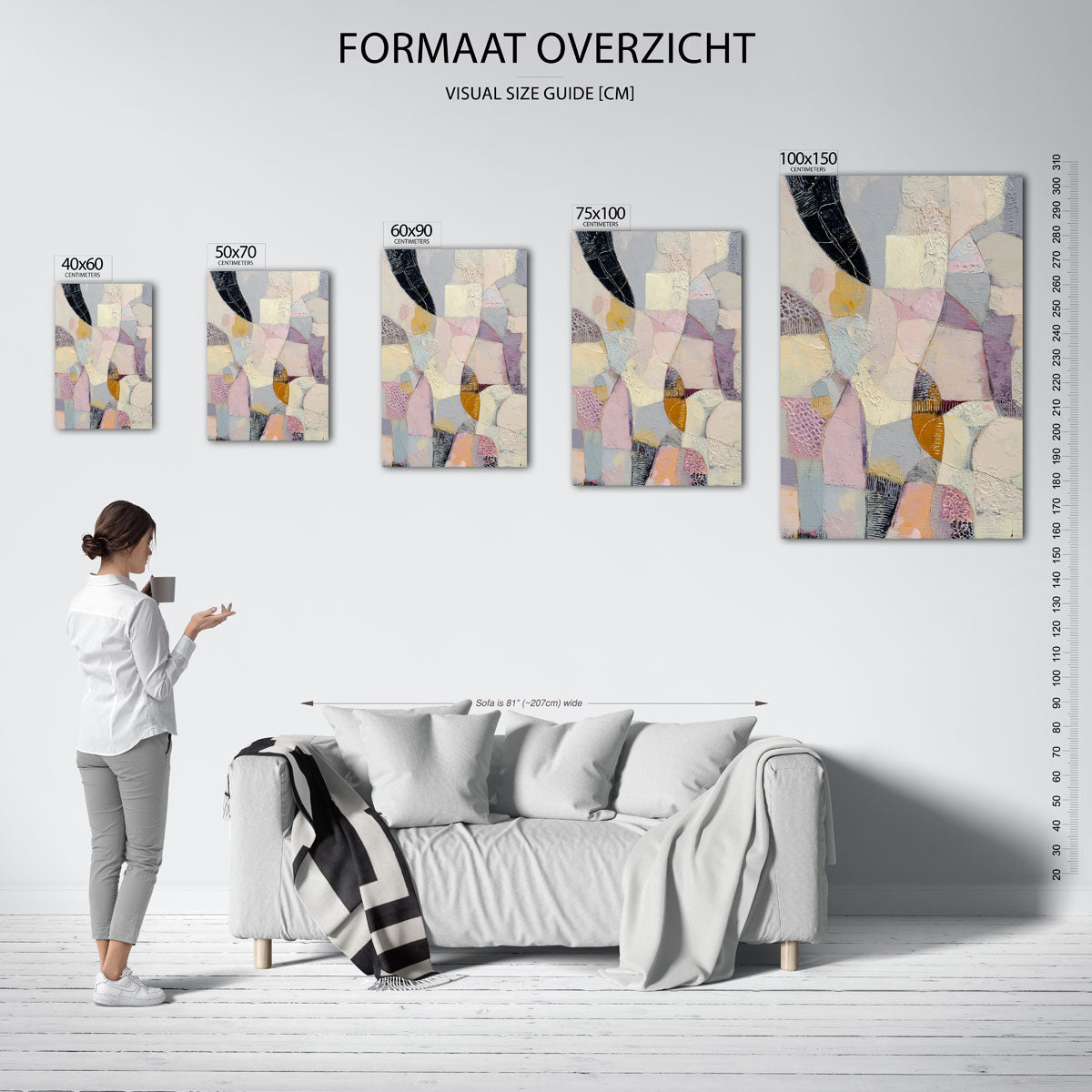 Organische vormen compositie Kunstwerk