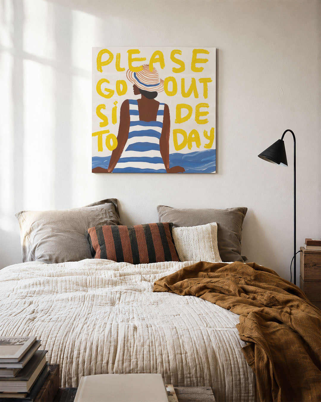Zomerse stranddag Kunstwerk