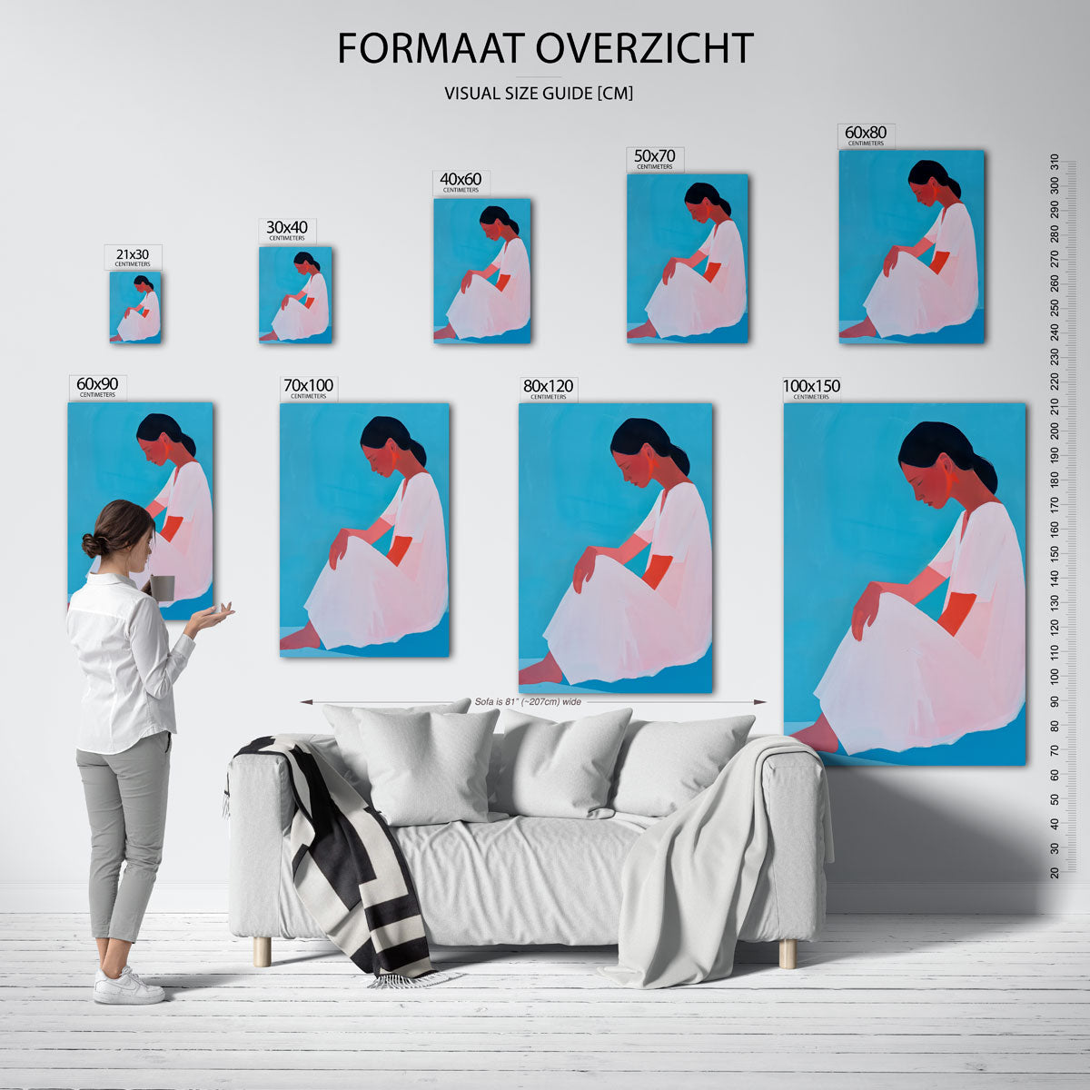 Zittende vrouw Poster
