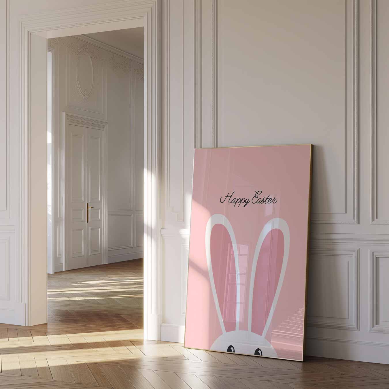 Vrolijke Paas Bunny Poster-WallArtistic