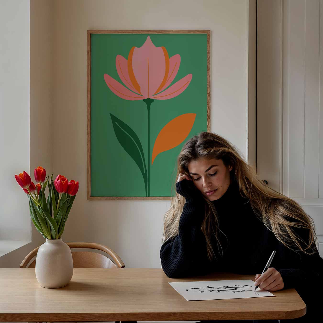 Fleurige Bloemenposter-WallArtistic