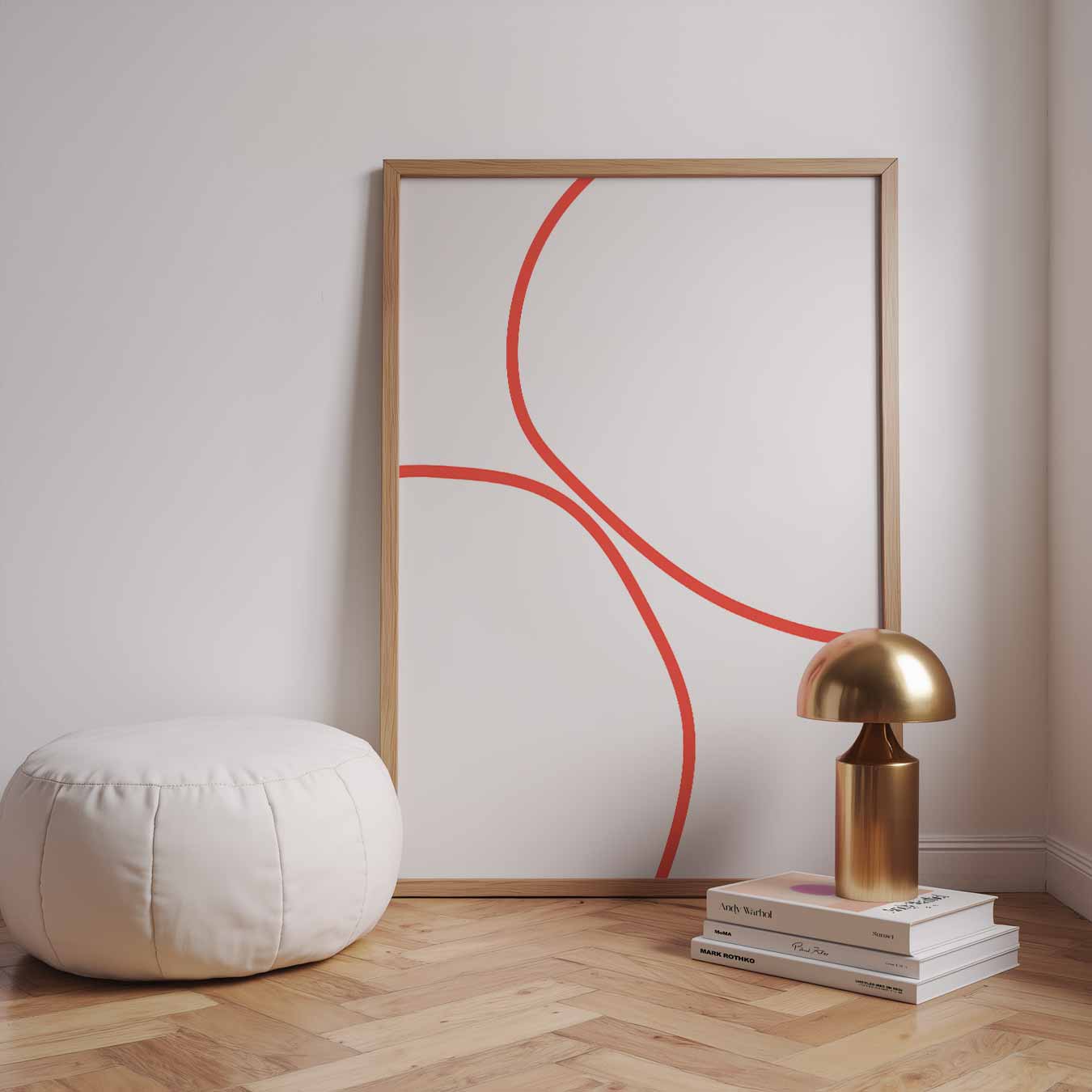 Vrolijke Abstracte Lijnposter-WallArtistic