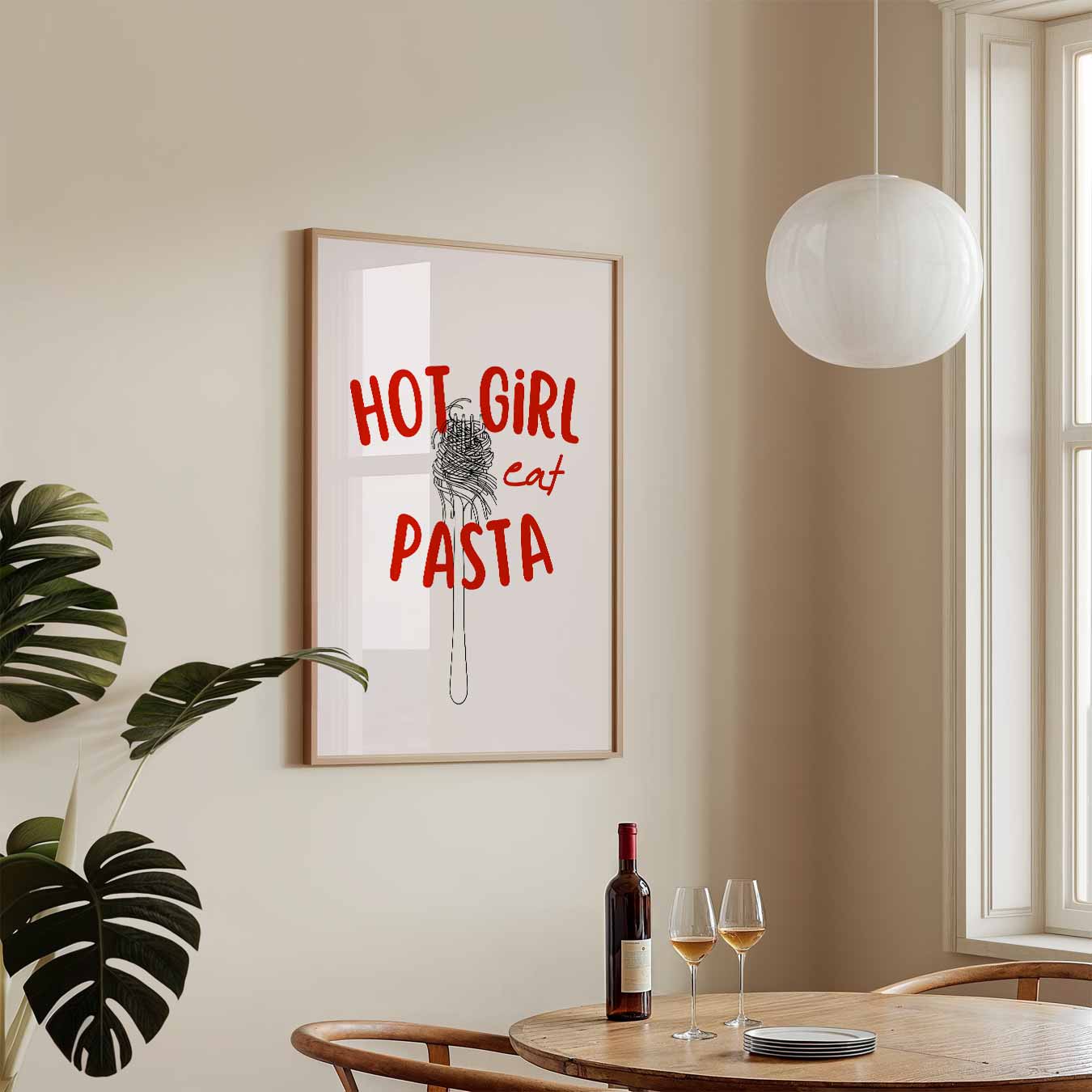 Hot Girl Pasta Poster-WallArtistic