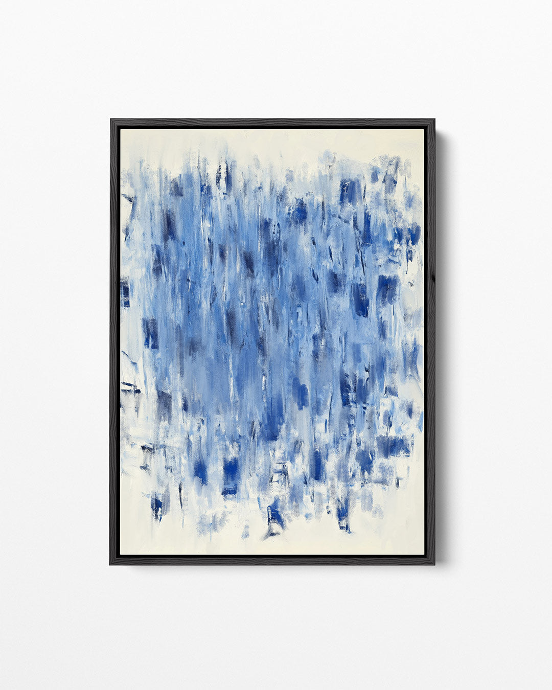 Dynamische blauwe streken Kunstwerk