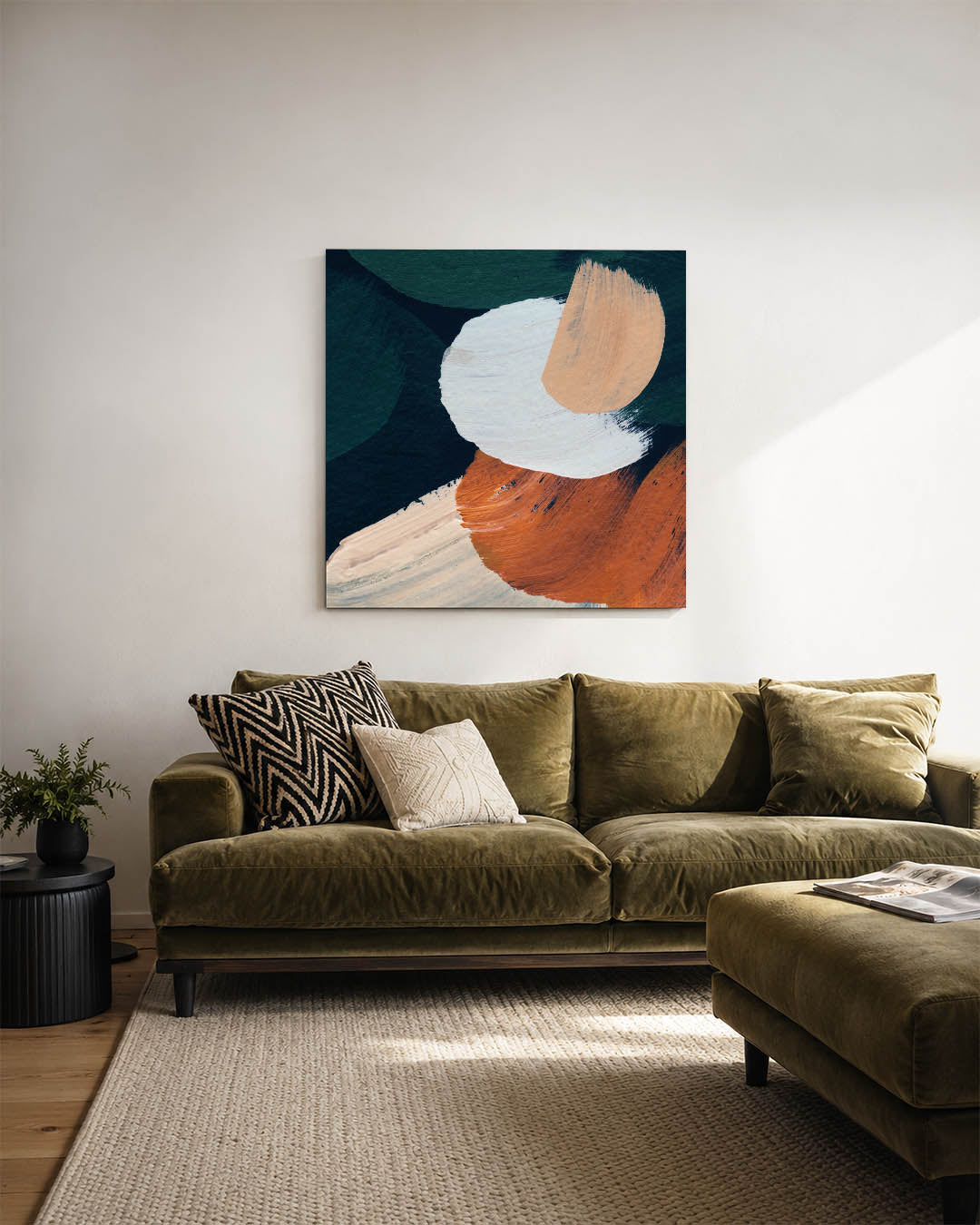 Dynamische kleurencompositie Kunstwerk