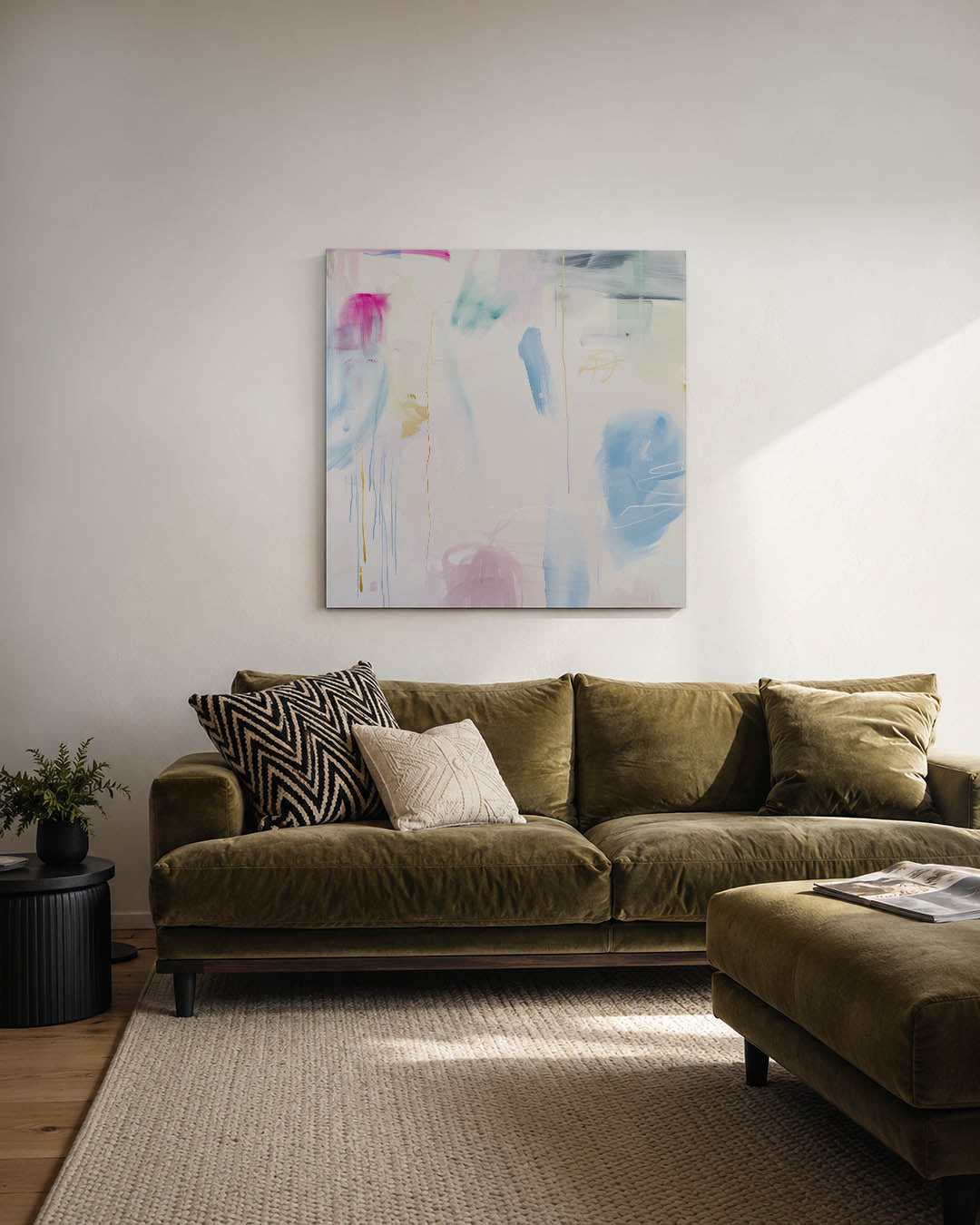 Kleurrijke vegen Kunstwerk