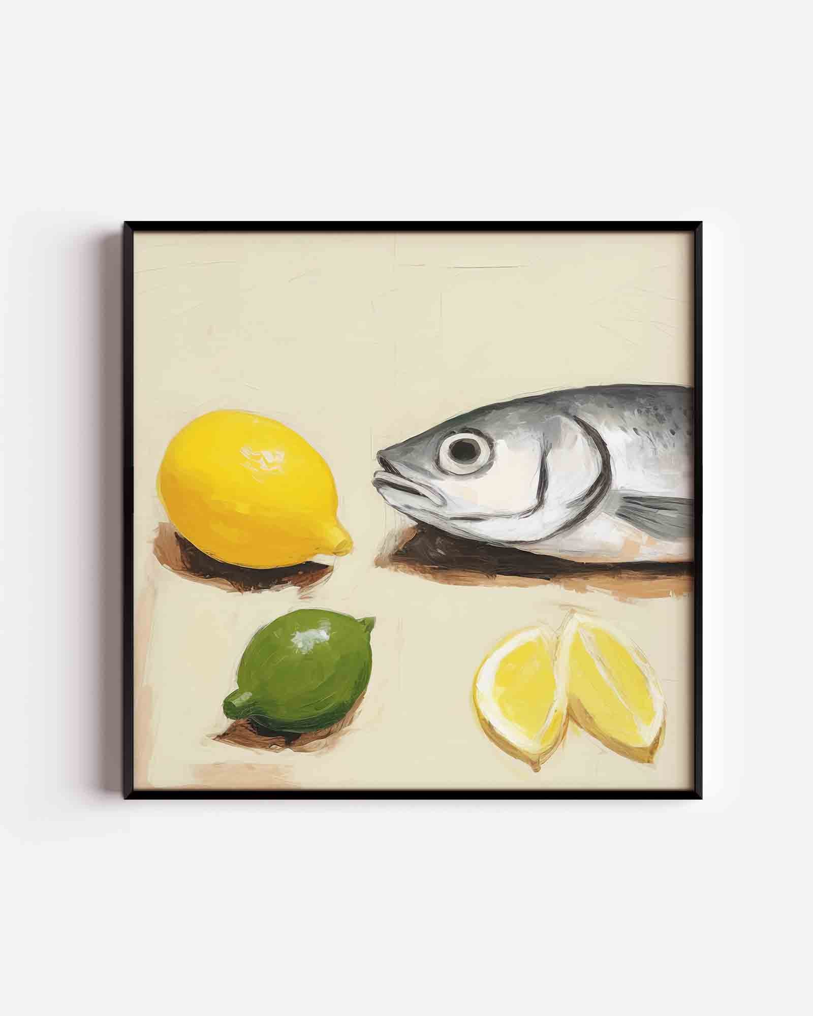 Vis en citrus Poster