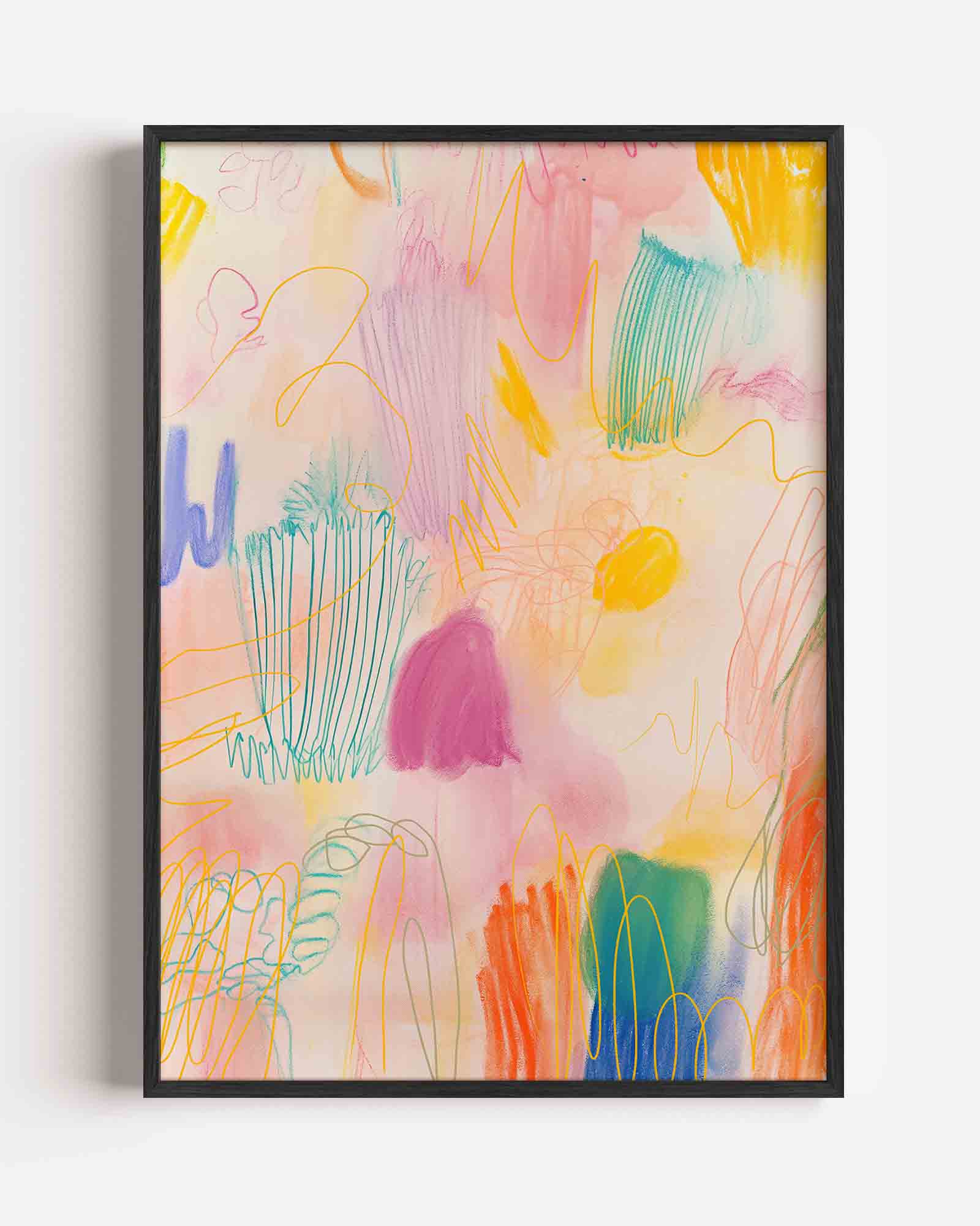 Abstracte vormen en lijnen Poster