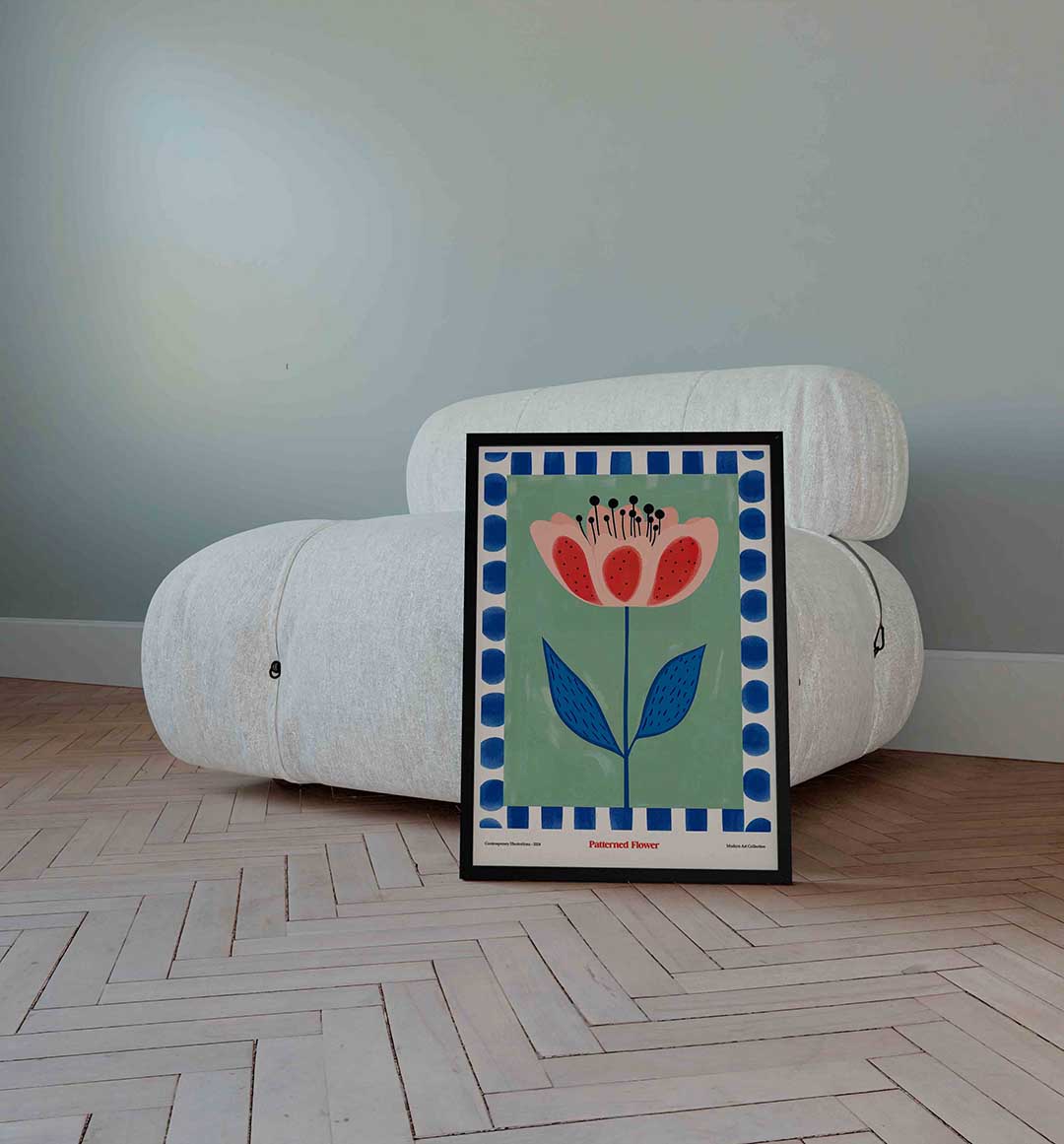 Bloem met patronen Poster
