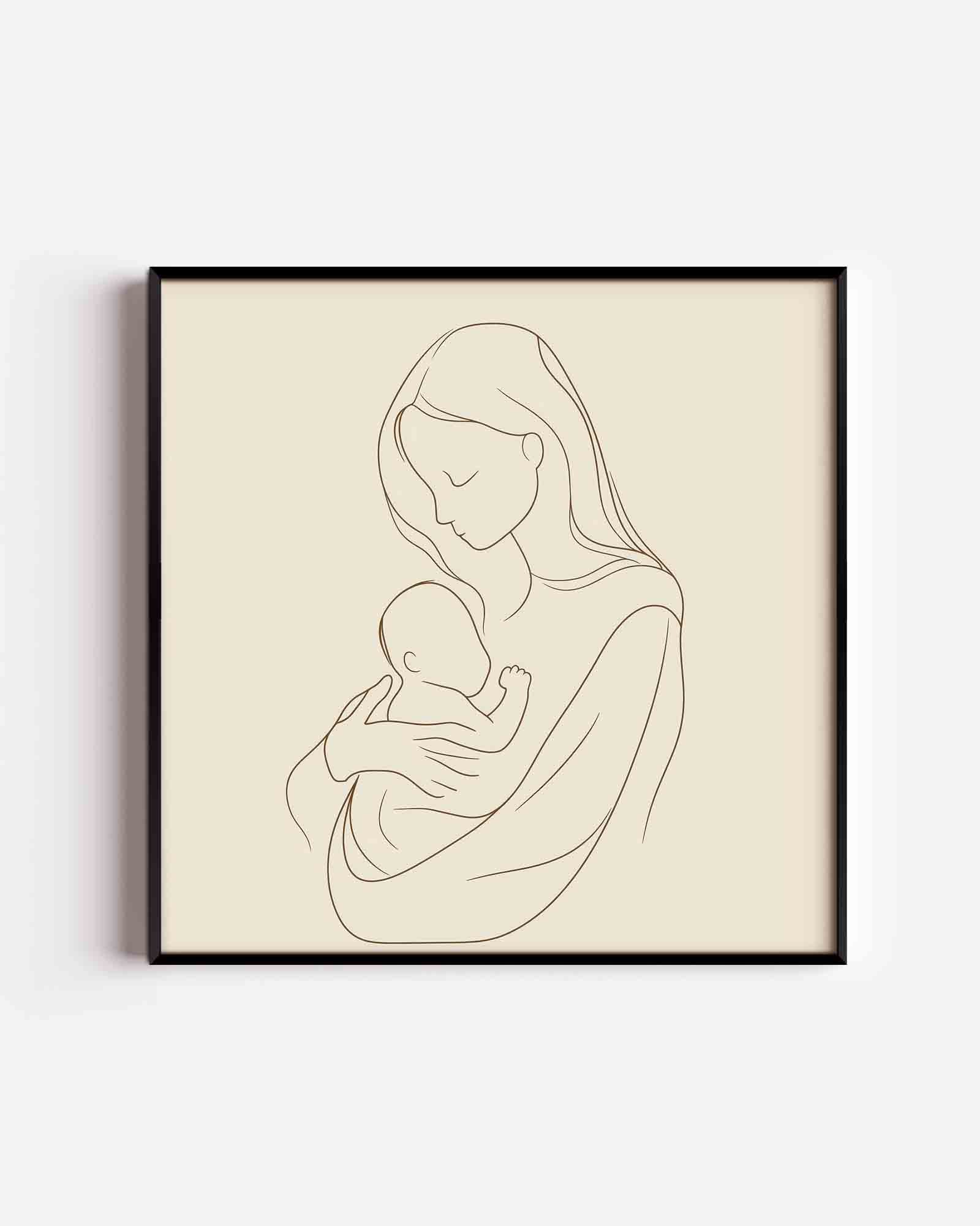 Moeder en kind Poster